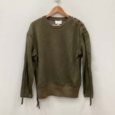 3.1 Phillip Lim Wool Blend Button Shoulder Jumper Size XS