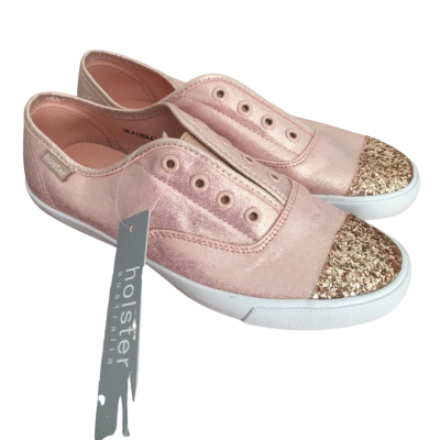 BNWT Holster Womens  Size 37 / 4 / 6 Gold / Pink    SR1