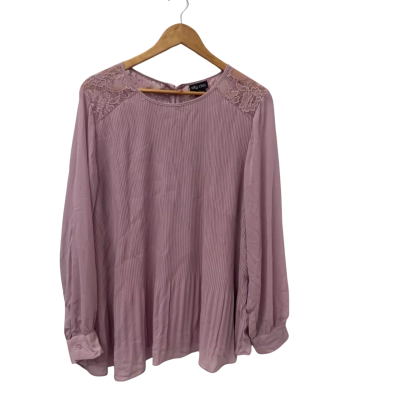 City Chic Womens  Size S Long Sleeve Top Pink  