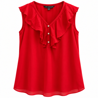Liz Jordan Women's Red Top – Size 8 – NWT
