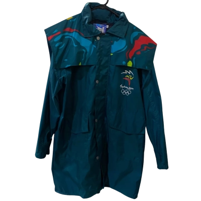 Bonds Sydney Olympics Mens Size M Raincoat Green 