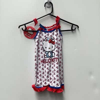  Kids Hello Kitty Size 2 Sleepwear Red / White 