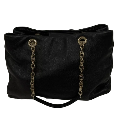 Oroton black leather handbag