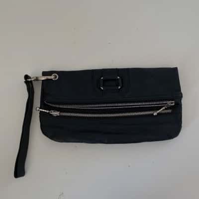 Black Leather Clutch