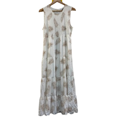 Jeanswest Womens  Size 10 Sleeveless Dress  Brown / White RRP $89.99