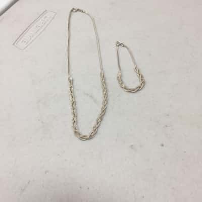 Women’s Sterling Silver 925 Italy Necklace & Bracelet Set 