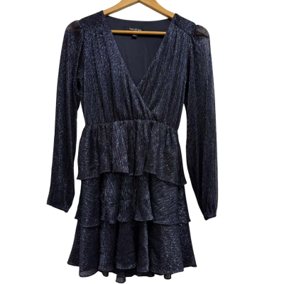 Forever New Womens  Size 8 Metallic Navy Blue Dress 