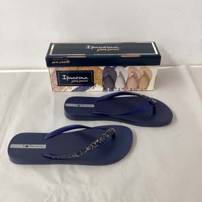 IPANEMA glam special thongs Womens  Size 10 Blue 