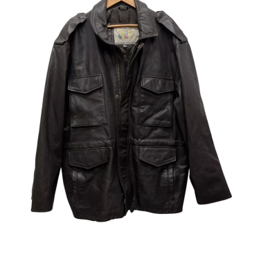 Cooper Mens  Size XXL Front Zipper / Leather Jacket Black  