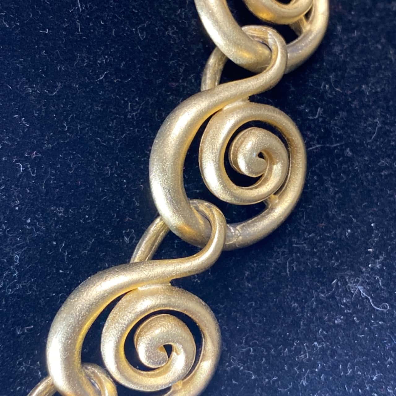 ERWIN PEARL Vintage Matte Gold Tone Spiral Necklace(s) - Used Good 