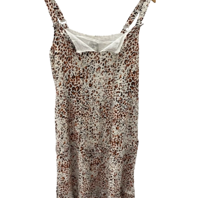 W. Lane Womens  Size 10 Shoestring Strap Dress Black  / Brown / White 