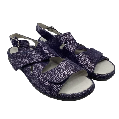 Waldlaufer Womens Size 7.5 Sandals Blue/Sparkle (CAB)