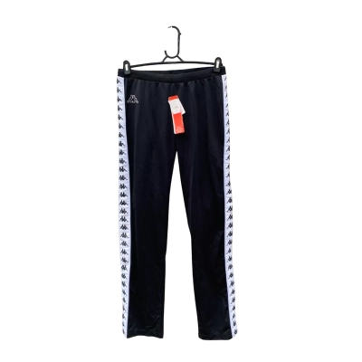 Womens Kappa Size L Track Pants Black  / Striped / White / Pattern BNWT