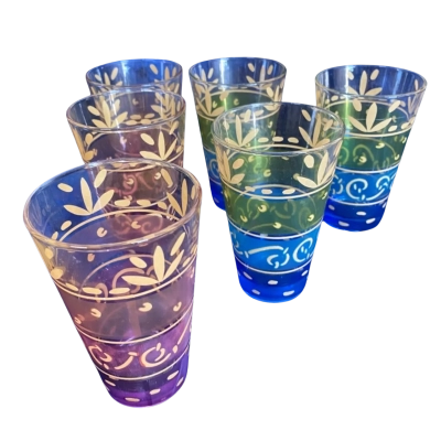 6 VTG Drinking Glasses