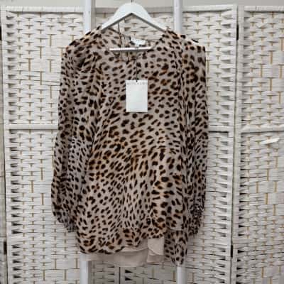 Witchery Womens  Size 12 Animal print / Black  / Burnt Orange 