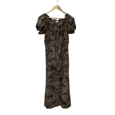Minx & Moss Womens  Size 14 Casual Dress / Maxi Dress / Short Sleeve Dress  Animal print 