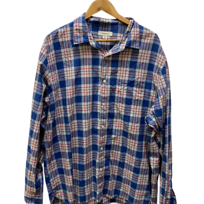 Country Road Mens  Size XXL Long Sleeve Shirt Blue / Red / Yellow 