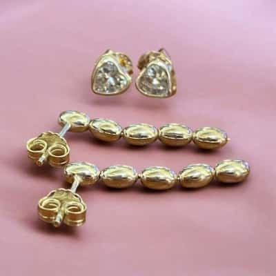 925 earrings 2 pair 