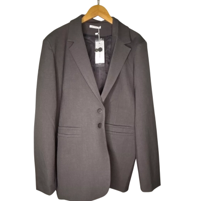 Charcoal  Womens  Size L / M Suit Jacket Grey 