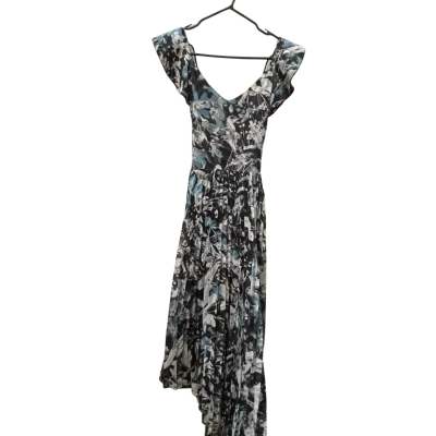 Womens Wayne Cooper Size 10 Maxi Dress Black  / Grey / White 