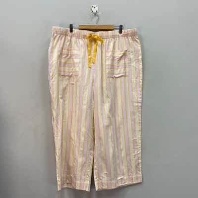 Peter Alexander Womens  Size 20 / 22 Pyjamas Pants Pink  / Striped / Yellow 