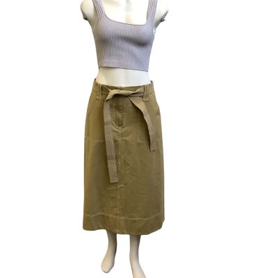 Morrison Womens AUS Size 10  A-Line Midi Skirt Khaki