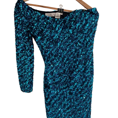 Scala Silk one Shoulder Dress Size 4