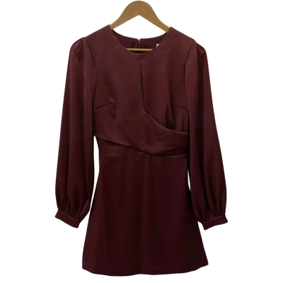 Kookai Womens  Size 36 Keyhole Mini Dress Maroon 