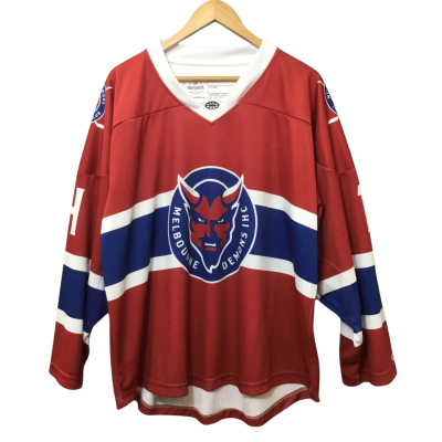 Rematch Athletic Supply Co. Size L Melbourne Demons Ice Hockey Jersey