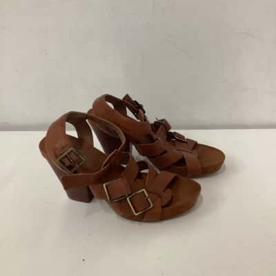 Wittner Wood Heels Brown - Size 36