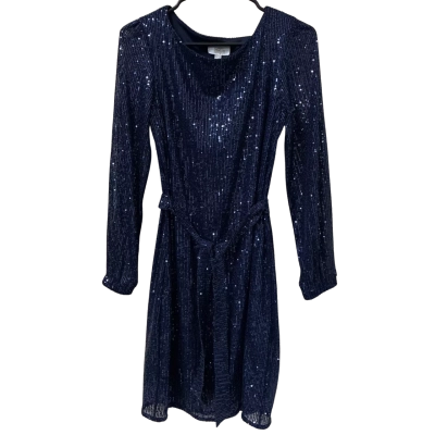 Stella Morgan Womens Sequinned Dress Size 8 Blue 