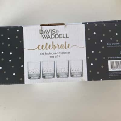 Davis & Waddell Celebrate Old Fashioned Tumbler Set Of 4 