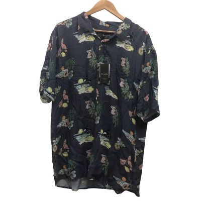 Barney Cools Mens  Size XXL Short Sleeve Shirt Navy Blue BNWT$99