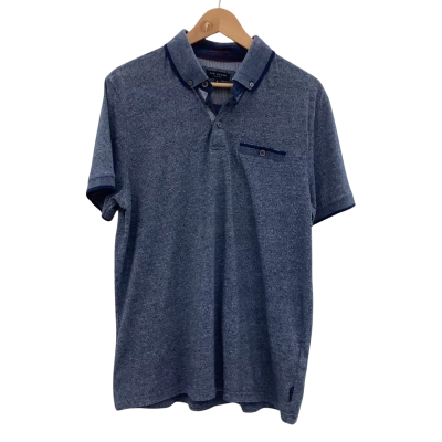 Ted Baker Mens  Size 5 Polo Shirt Blue 