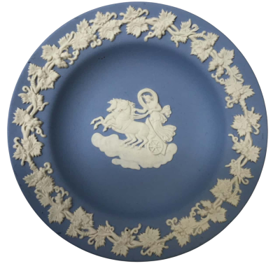 Wedgwood Blue Jasperware Round Trinket Dish