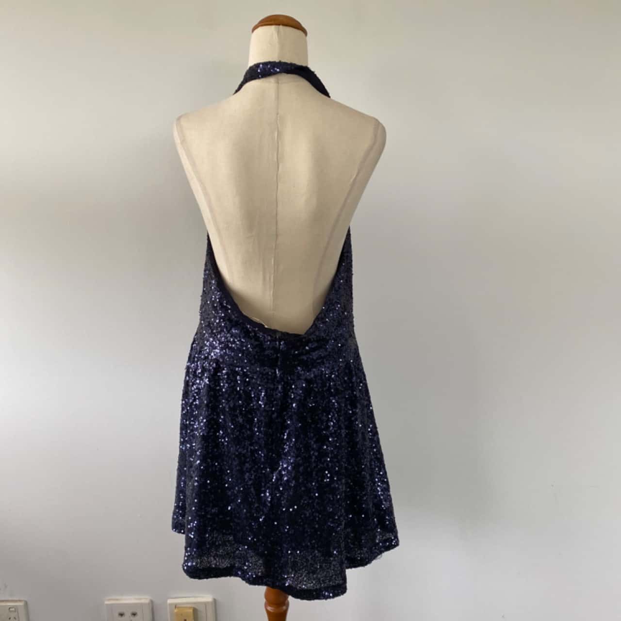 Sequin Halter Neck  Mini Dress - EB Luxe - Final Sale