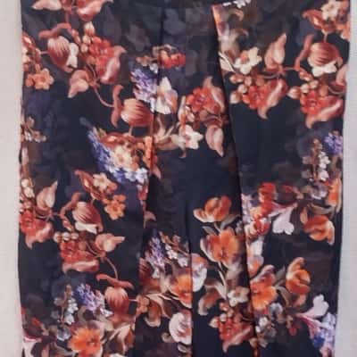 City Chic Womens  Size 20 Sleeveless/ Wide Leg Jumpsuit Navy Blue / Orange / Peach 