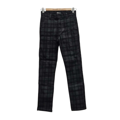 Revival Size 6 Slim Fit Pants Black  / Checked 