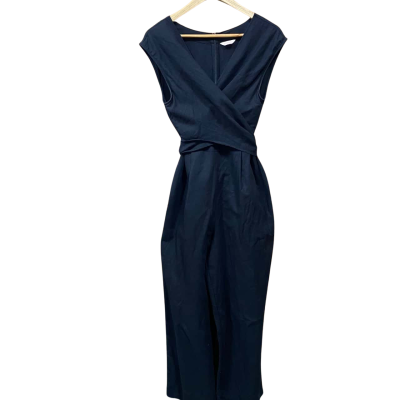 Gorman Black Linen Wrap Jumpsuit Size 10
