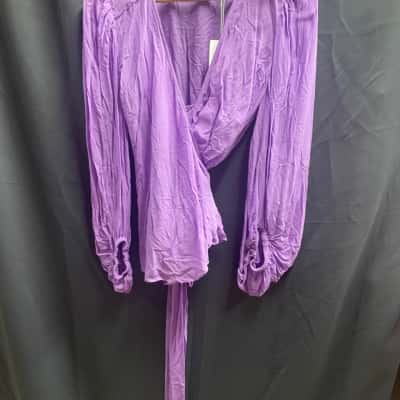Country Road Womens Size 12 Lavender Wrap Blouse