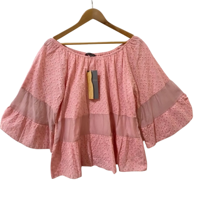 Liz Jordan Womens  Size 12 3/4 Sleeve Top Light Pink  