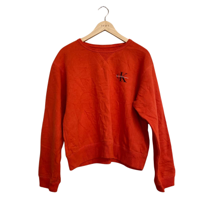 Calvin Klein Jeans Mens  Size XS Pullover Burnt Orange 