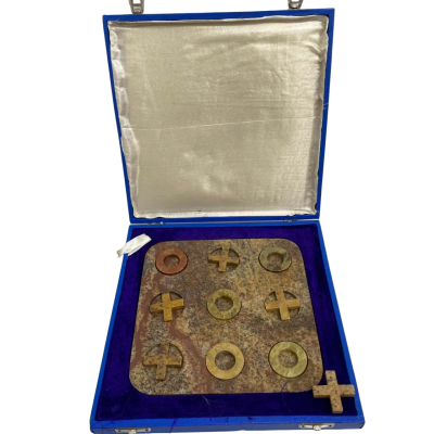 Vintage Stone Tic Tac Toe Game