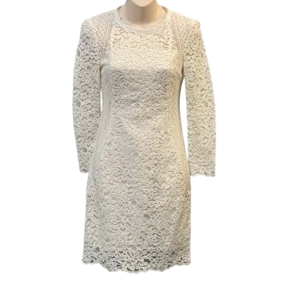  Womens  Season Wind Size S Bodycon Dress / Bridal Dress / Floral Dress / Formal Dress / Long Sleeve Dress / Mini Dress / Wedding Dress White 