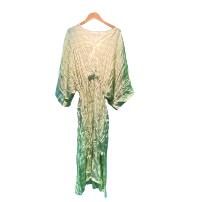 Little Lies Womens  Size 10 Maxi Dress Checked / Green / White 