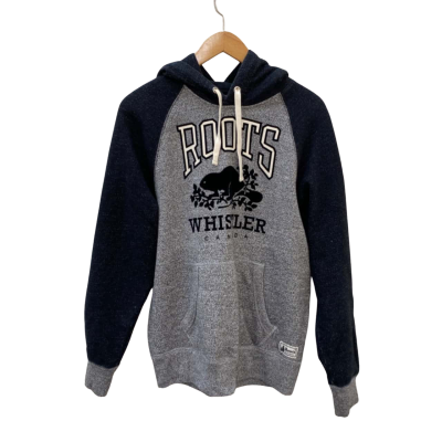 Roots Canada Mens  Size XS Hoodie Black  / Grey 