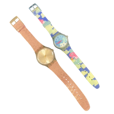 Swatch Womens watches bundle (2) UNTESTED- needs battery