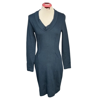 Veronika Maine Womens  Size 6 Midi Dress Blue 