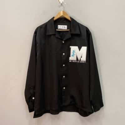  Mr Enjoy Da Money Mens  Size XL Long Sleeve 3D Logo Sateen Shirt 