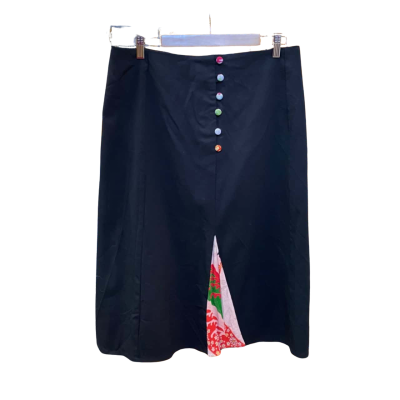 Yoshi Jones Womens Midi Skirt Black  / Multicoloured 